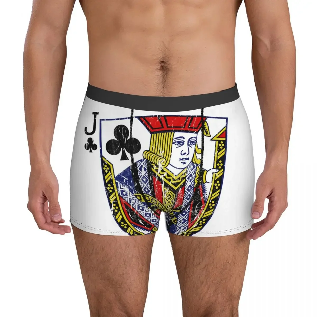 Jack Of Clubs Playing Card Underpants Breathbale Panties Male Underwear Print Shorts Boxer Briefs