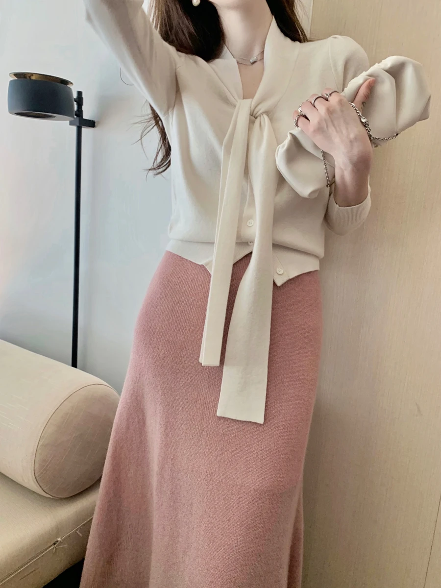 

DAJOS Red Label New Color f-Spun 00% Wool Scarf Sweater Women's Autumn Winter Faion Commute Sle Long Sve Regular L...