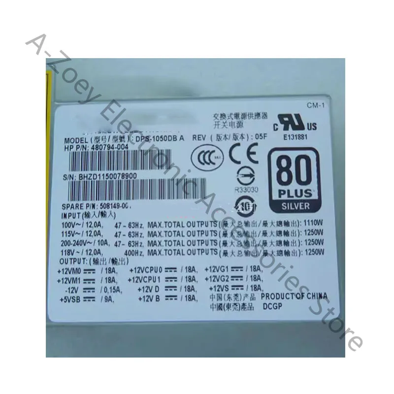 Original Z800 1250W power supply 508149-001 DPS-1050D 480794-004/003