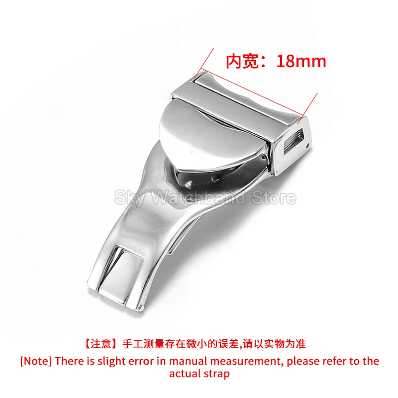 Rustproof Sweat Resistant Smooth Polished Silver Rose Golden 18mm Folding Clasp for Tudor Black Bay 79250 230 220 Watch Buckle