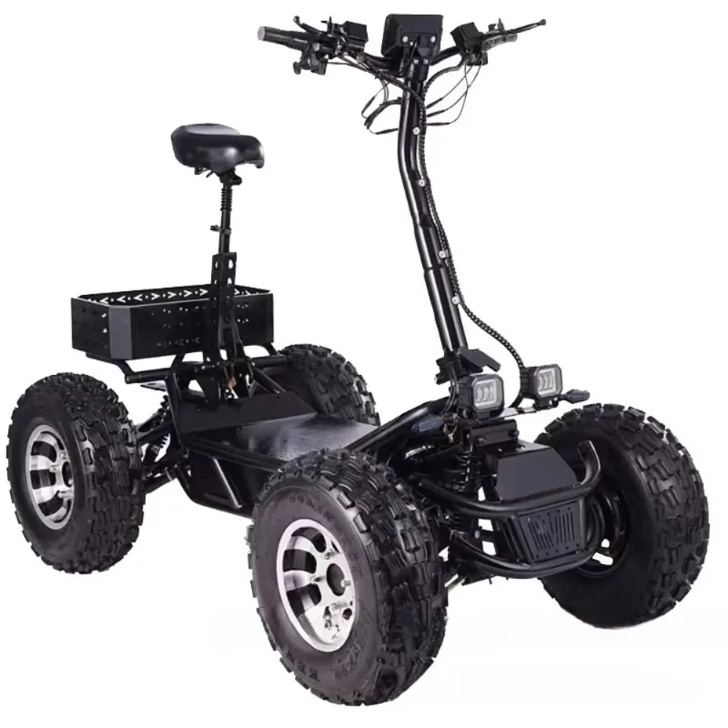 All-terrain four-wheel drive off-road motorized electric scooter adult high-power 12000W beach pedal shaft drive