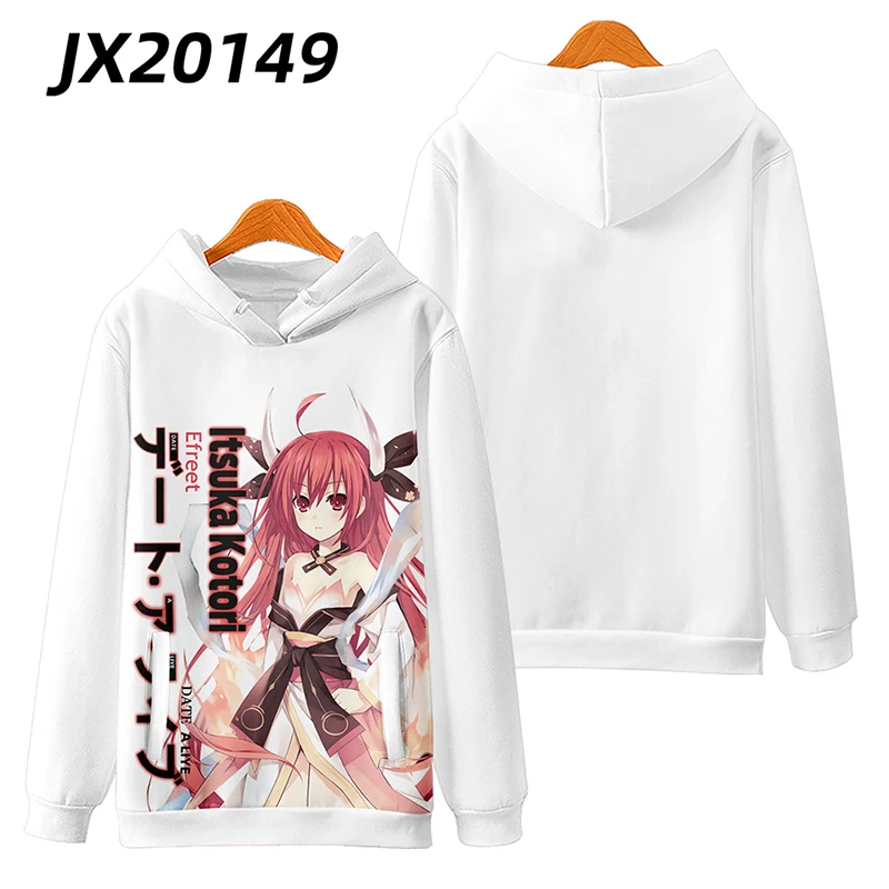 Sweat à capuche Cosplay Anime pour hommes et femmes, sweat-shirt Harajuku, pull Hip Hop, veste à capuche, A Live Kotori Itsuka