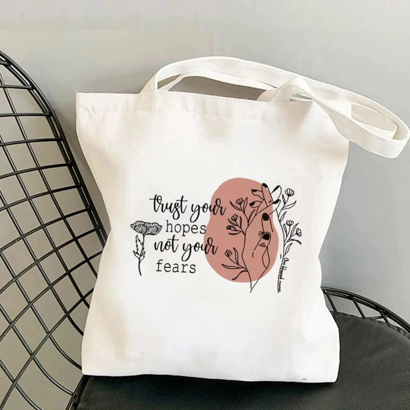 Be Amazing-Bolso de mano de lona con estampado de mariposa en la espalda, organizador respetuoso con el medio ambiente, bolsa de compras de gran capacidad, bolsas de hombro de almacenamiento