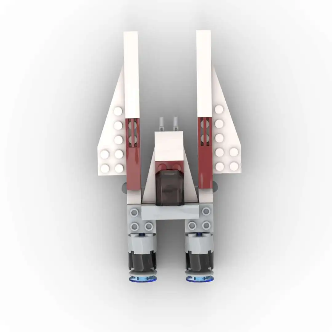 Space Fighter Decor Ornament Interstellar Shuttle Craft Small Particle Kids DIY Assemble MOC Building Blocks Collectible Toy