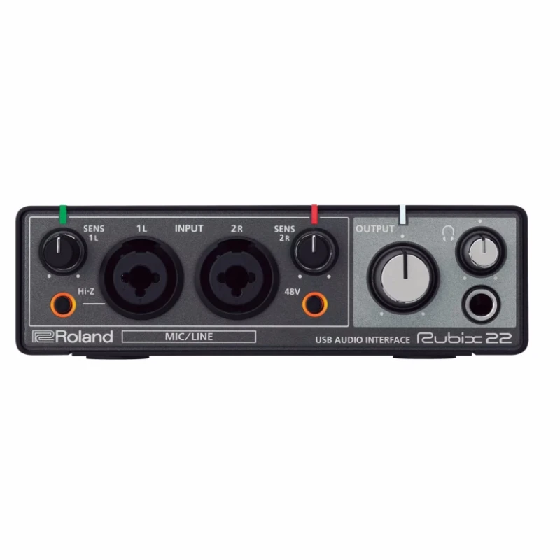 Roland 2-in/2-out high-resoiution interface for MAC, PC and IPAD Hi-Z input for guitar and other high impedance sources Rubix22