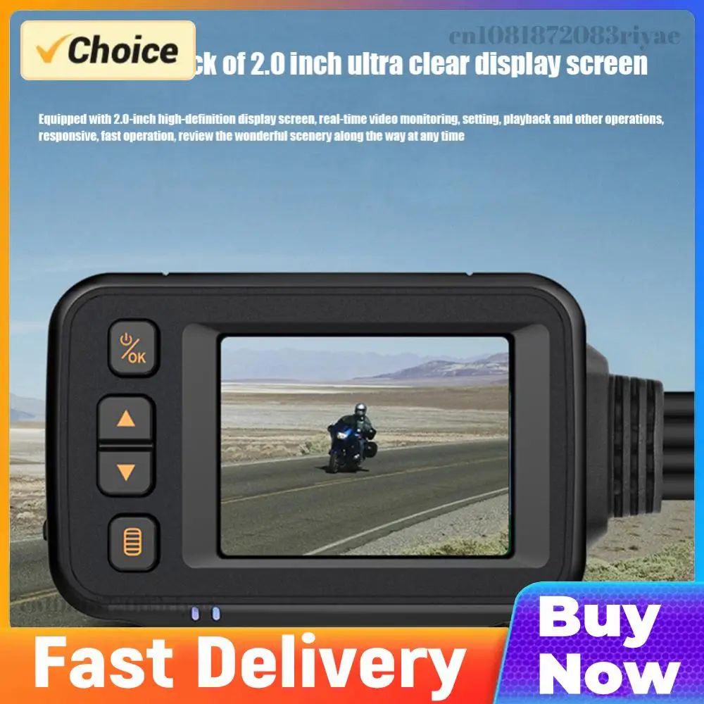 

Motorcycle Driving Recorder HD 1080P Front Rear View Motorcycle Camera IP65 Waterproof Parking Monitor Dynamic Induction