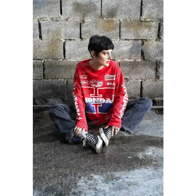 

Honda Motocross Long Sleeve Shirt 2025 Men's And Women's Loose Breathable Sports Shirt Autumn 3D Quick Drying Fashion Casual Top