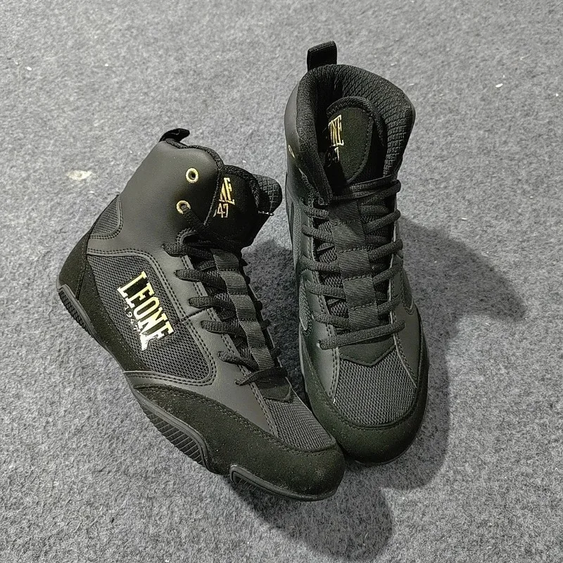 

Professional Wrestling Boots for Men Black Boxing Sport Shoe Man Top Quality Gym Training Shoe Designer Fighting Shoe Big Boy