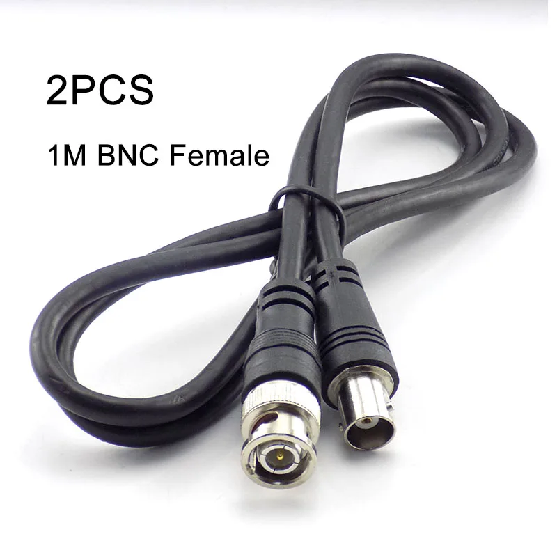 2pcs 1M BNC Female To Male Adapter Cable For CCTV Camera BNC Connector Extension Coaxial Line Camera Accessories D6