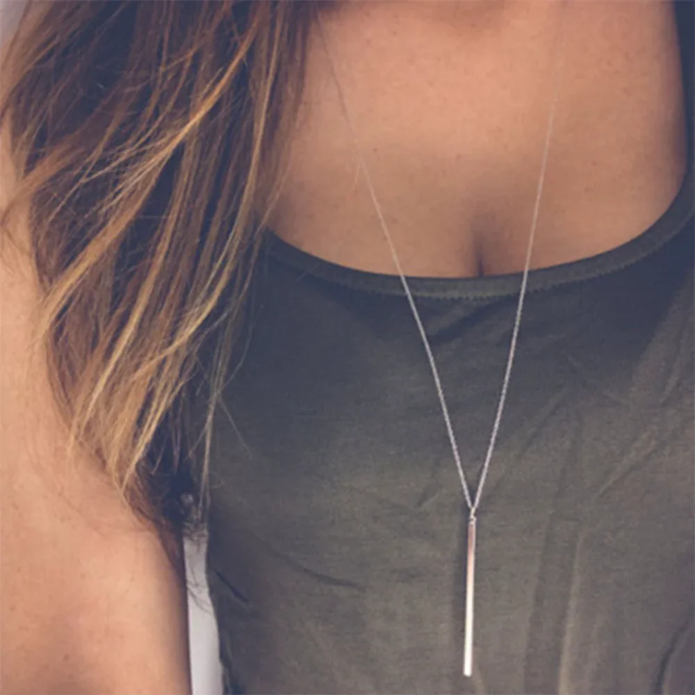 Delysia King   Fashion lasso vertical rod Necklace simple clavicle chain