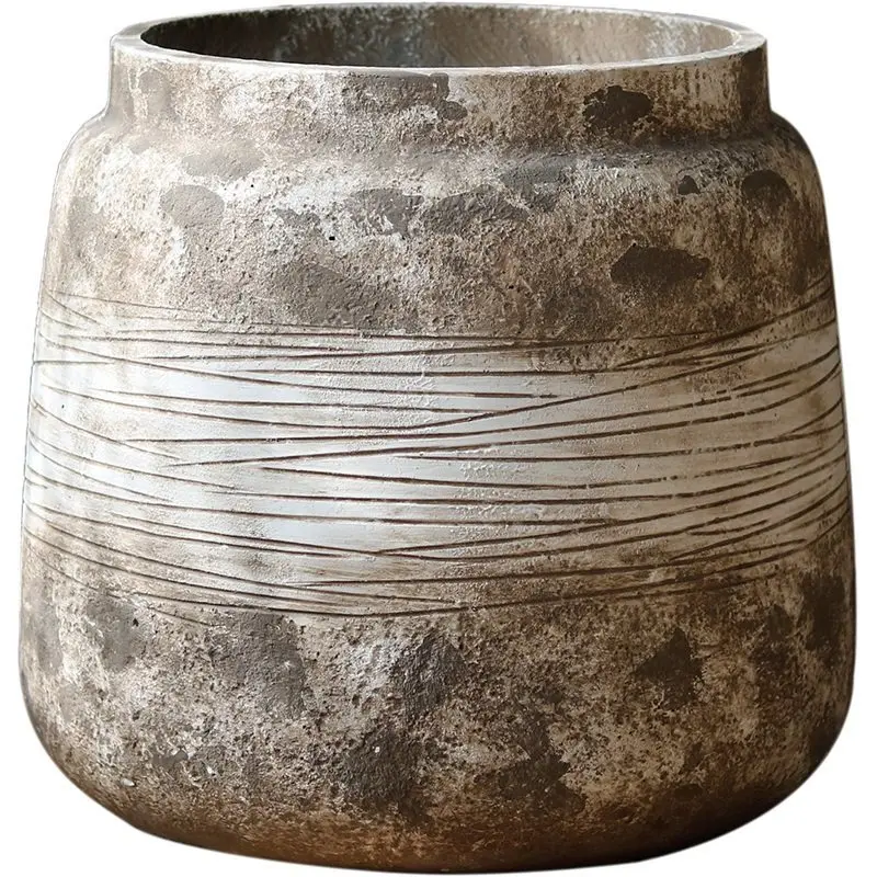 

Floor-to-ceiling large flower pots, potted plants, cement hotels, old-fashioned window pots, retro flower ornaments