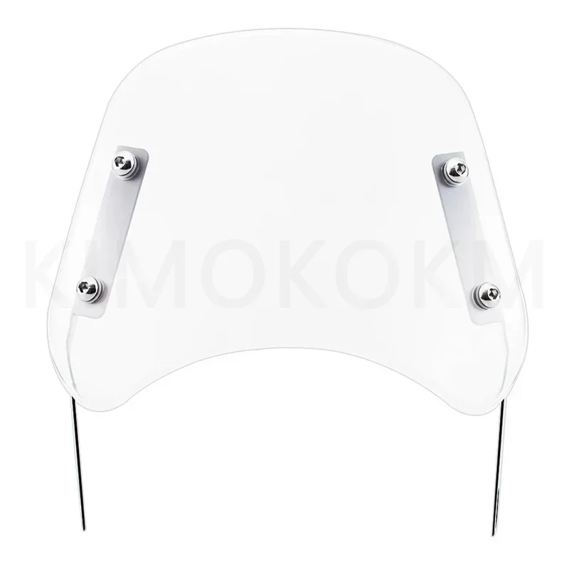 For Yamaha XSR For Royal Enfield Triumph Universal Motorcycle Front Windshield Windscreen Wind Deflector Round Headlight