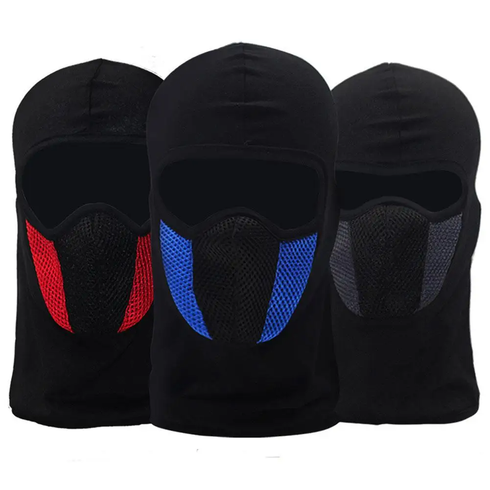 Balaclava respirável para motocicleta, máscara facial completa para ciclismo, motocross, capacete, capuz, moto, equitação, pescoço, máscara facial