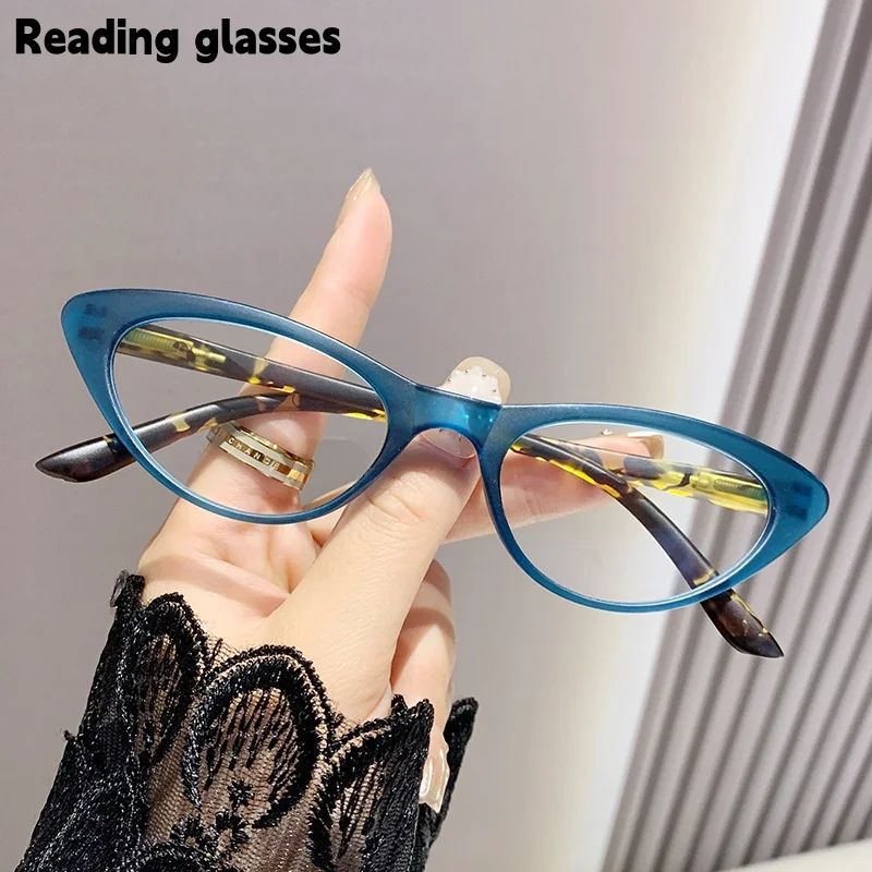 Cat-Eye Small Frame Glasses Frame for European and American Women, Anti-Blue Light Glasses for Middle-Aged and Elderly People
