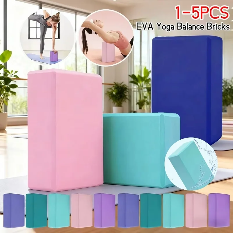 EVA Yoga Building Blocks Cubes Reinforcement Mats Sports Pilates Bricks Exercise Home Exercise Fitness Blocks for Yoga
