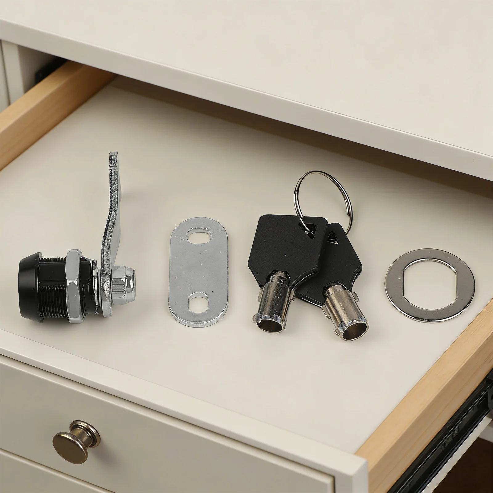 Keyed Alike Toolbox Lock With Zinc Alloy Hook Cam for Storage Lockers Cabinets Trailers and RVs Weather Resistant Lock