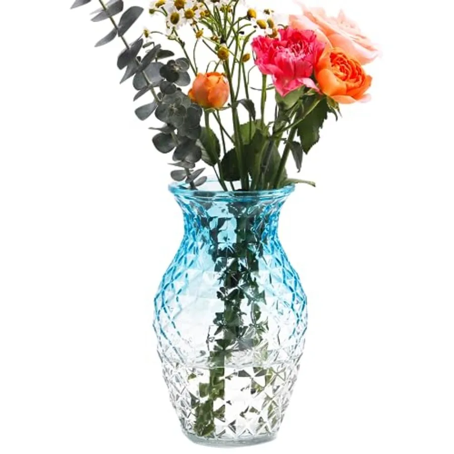 

Vase for Flowers Small Glass Vases for Home Decor Table Centerpieces Living Room Bedroom Bookshelf Kitchen Modern Office Weddin