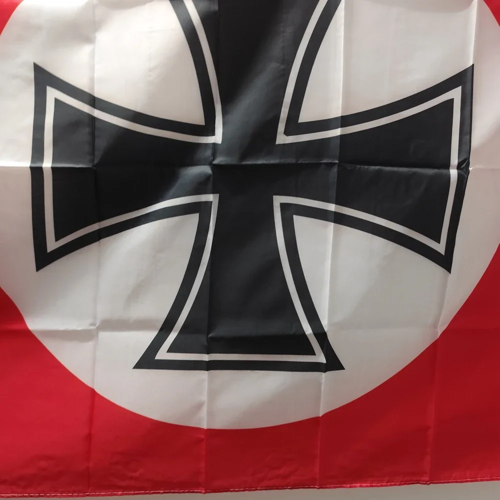 German Empire Reich Iron Cross Flag Hanging Polyeste 90X150cm Outdoor For Decoration