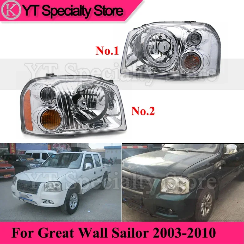 

Kamshing Front Bumper Headlight For Great Wall Sailor 2003-2010 Front Head Lamp Headlamp Head Light