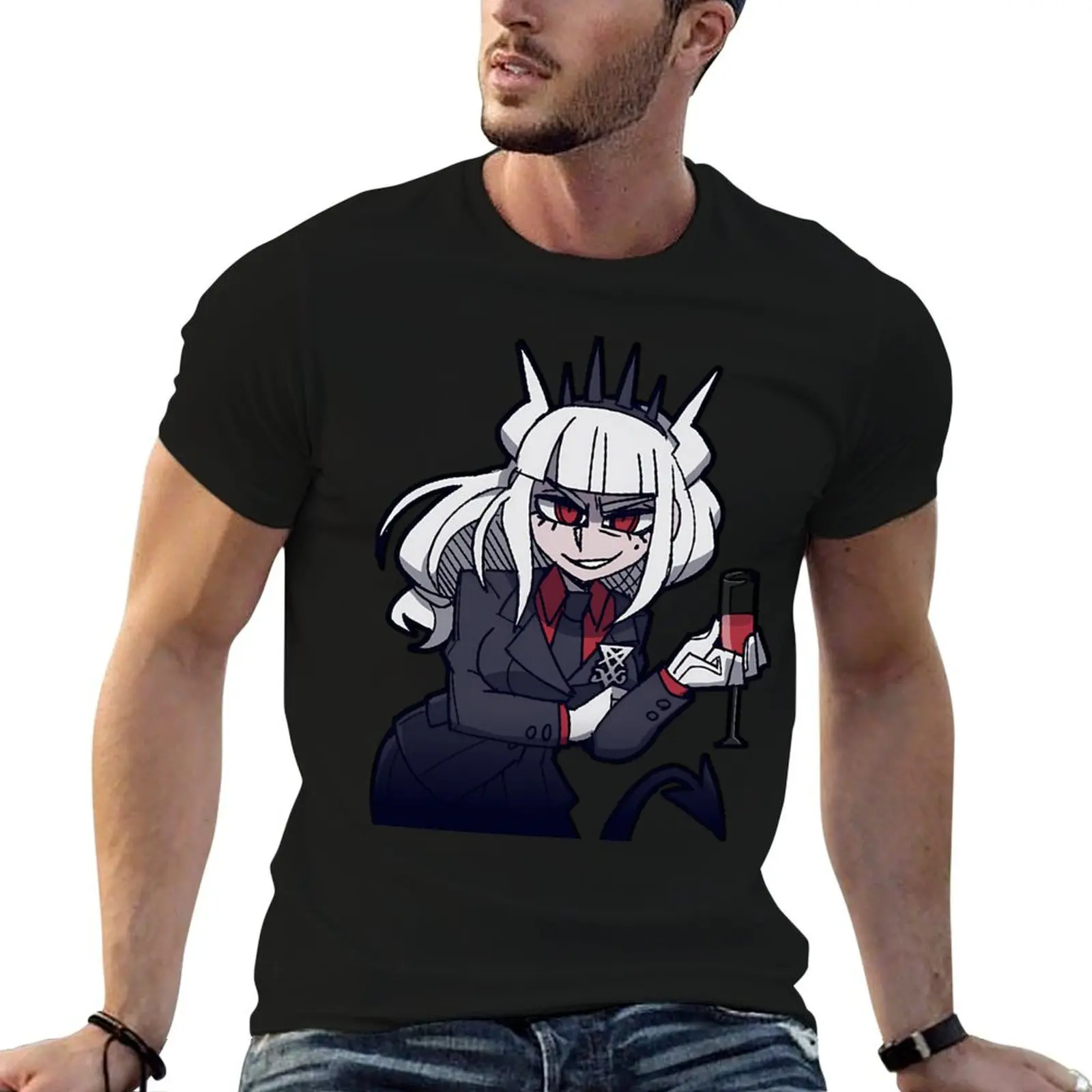 

Smug Lucifer -Helltaker- s/Shirts/More T-Shirt man graphic t shirt t shirt man cotton T-Shirt