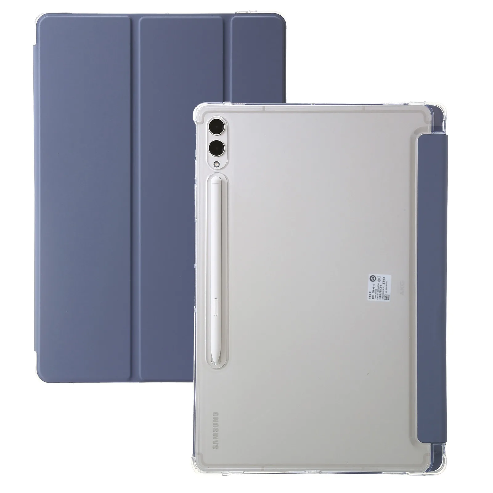Pokrowiec ze skóry PU na tablet Samsung Galaxy Tab S10 Ultra 14,6 S9 FE S10 Plus 12,4 cala z przezroczystą tylną obudową