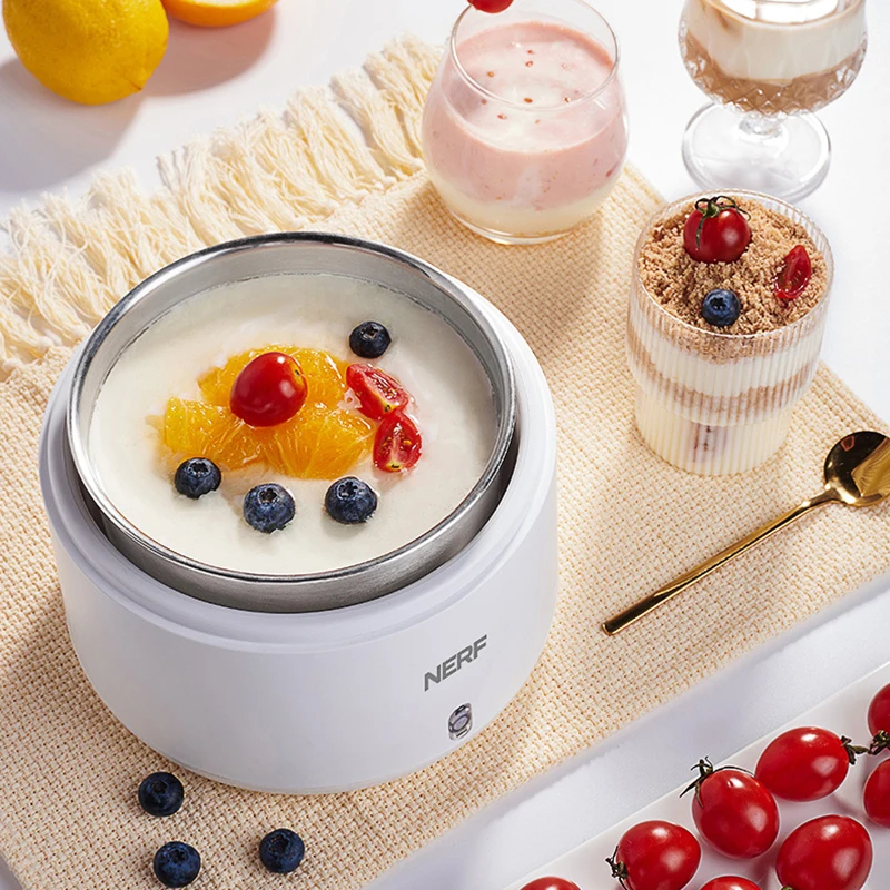 1L Automatic Yogurt Maker Household Constant Temperature Yogurt Machine DIY Yogurt Rice Wine Natto Stainless Steel Liner 220V