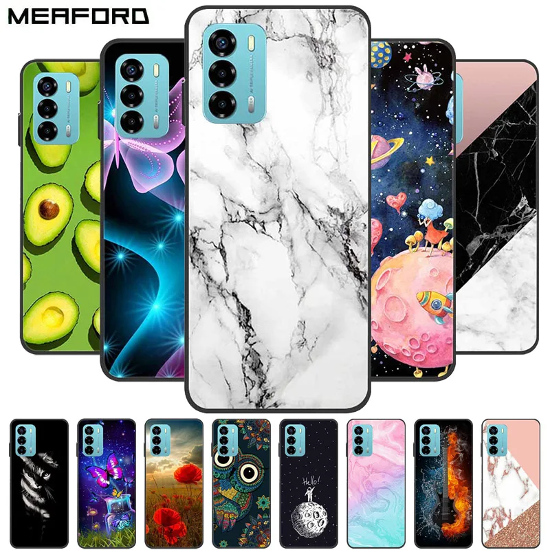 For ZTE Blade V40 Vita Case Flower Marble Black Bumper Soft TPU Silicone Cover for ZTE V 40 Vita / Blade V40 Vita Phone Cases