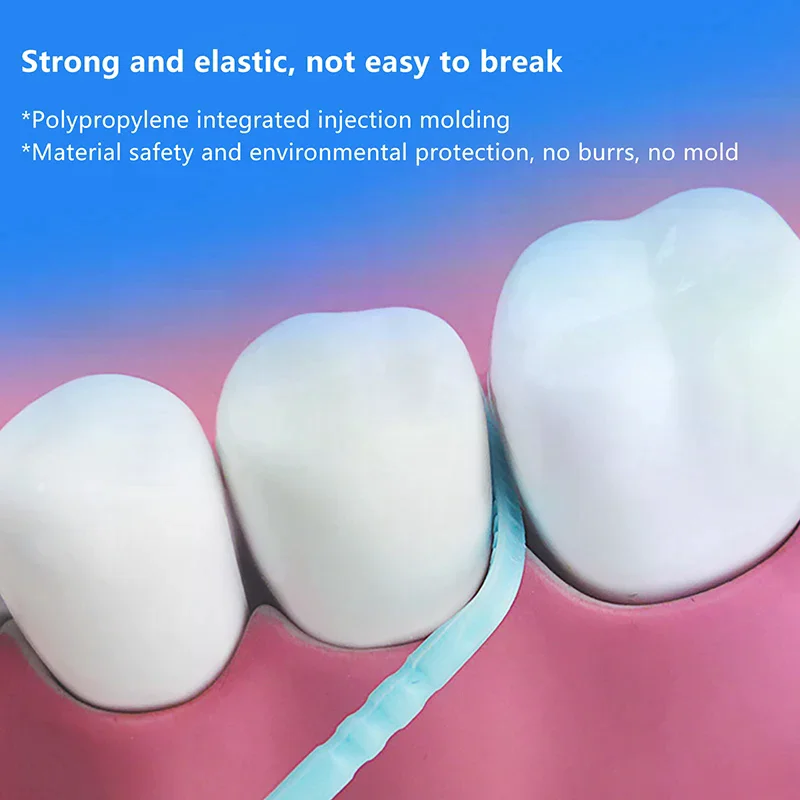 

200 Boxed Plastic Toothpicks Disposable Household Bulk Interdental Brush Toothpick Line