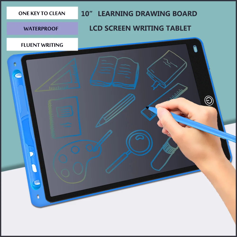 10Inch Learning Drawing Board LCD Screen Writing Tablet Toys for Girls Boys Drawing Tablets Electronic Handwriting Pad Board+Pen