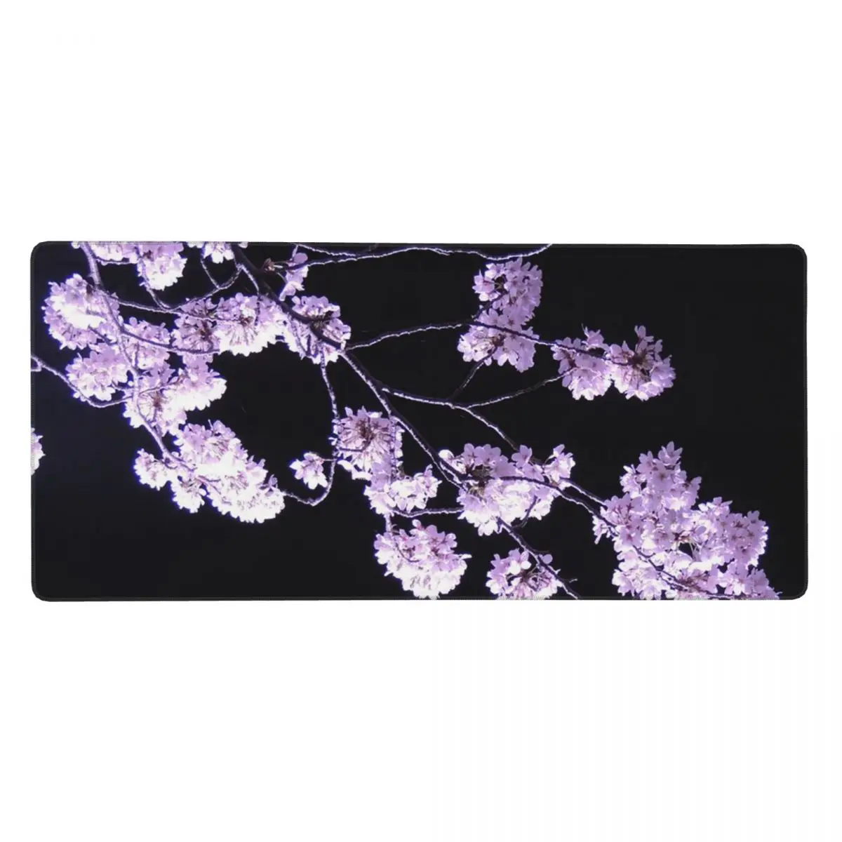 

Black Sakura Kawaii Purple Cherry Blossom Large Mouse Pad Computer Keyboard Mouse Mat Gaming Laptop Desk Mat Office Table Mats