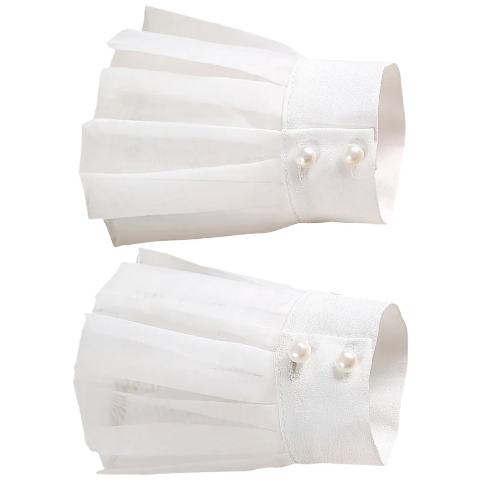 1 paire de manchettes détachables pour femmes, manchons détachables pour fête de mariage, bal, accessoires pour robe en mousseline de soie