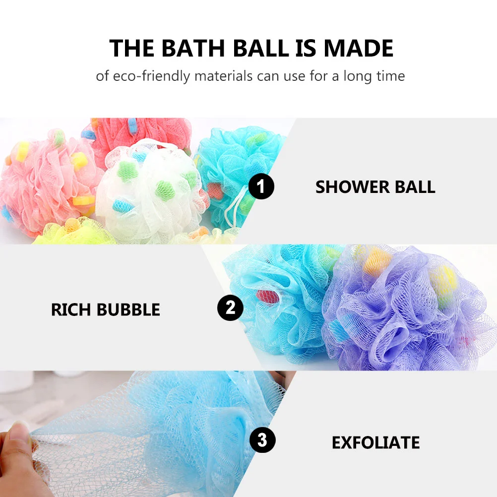 8 ชิ้นฟองน้ําอาบน้ําอาบน้ําขัดผิวทําความสะอาดฟองน้ําขัดขนาดใหญ่สําหรับร่างกาย Loofah