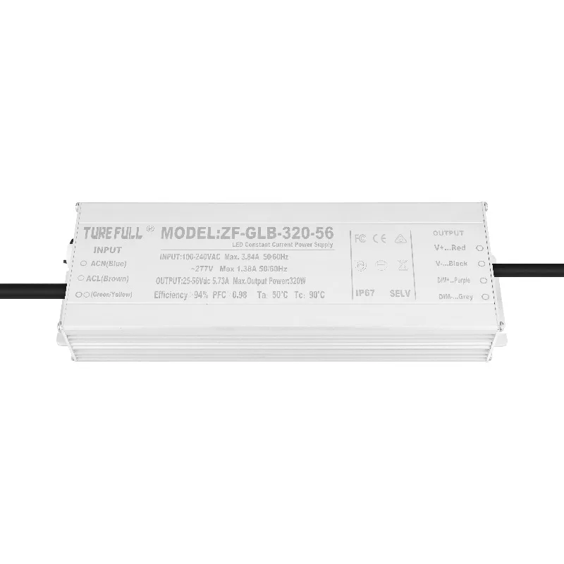 12V LED Driver 101-200W 0-10V Dimmable Waterproof IP67 Street Light 100-270V Input CUL Certified