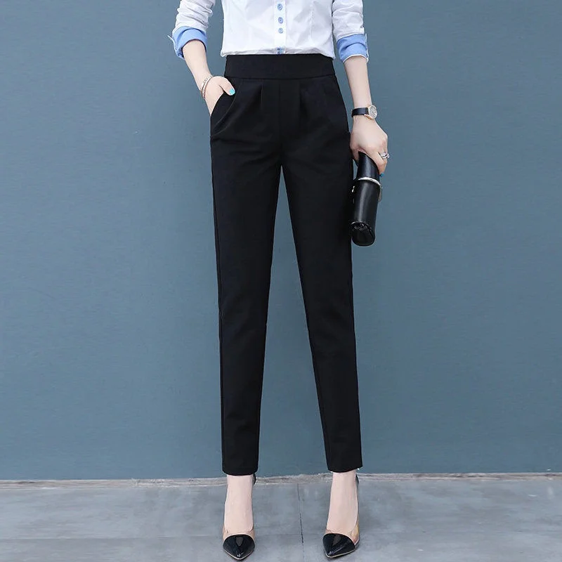 

Oversized S-3XL Black Casual Pants for Women High Waisted Fall Office Work Pants Femme Pantalones De Mujer Y2k Streetwear