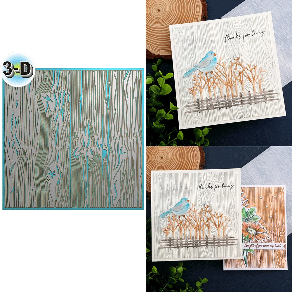 

Wooden Background 3D Embossing Folder for Card Making & Scrapbooking - Durable Plastic, Easy Embossing - Perfect 2025 Hot