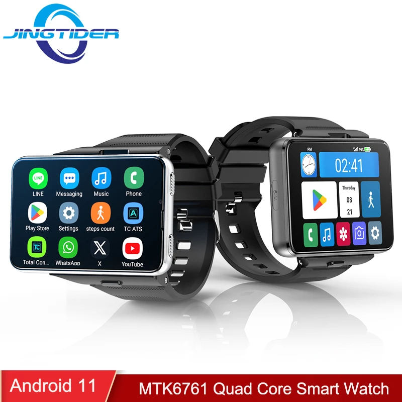 

New S999 Android 11 4G Smart Watch 2.88" Large Screen 4G LTE MTK6761 Quad Core 4GB Ram 64GB Rom 8MP Camera Men Smartwatch GPS