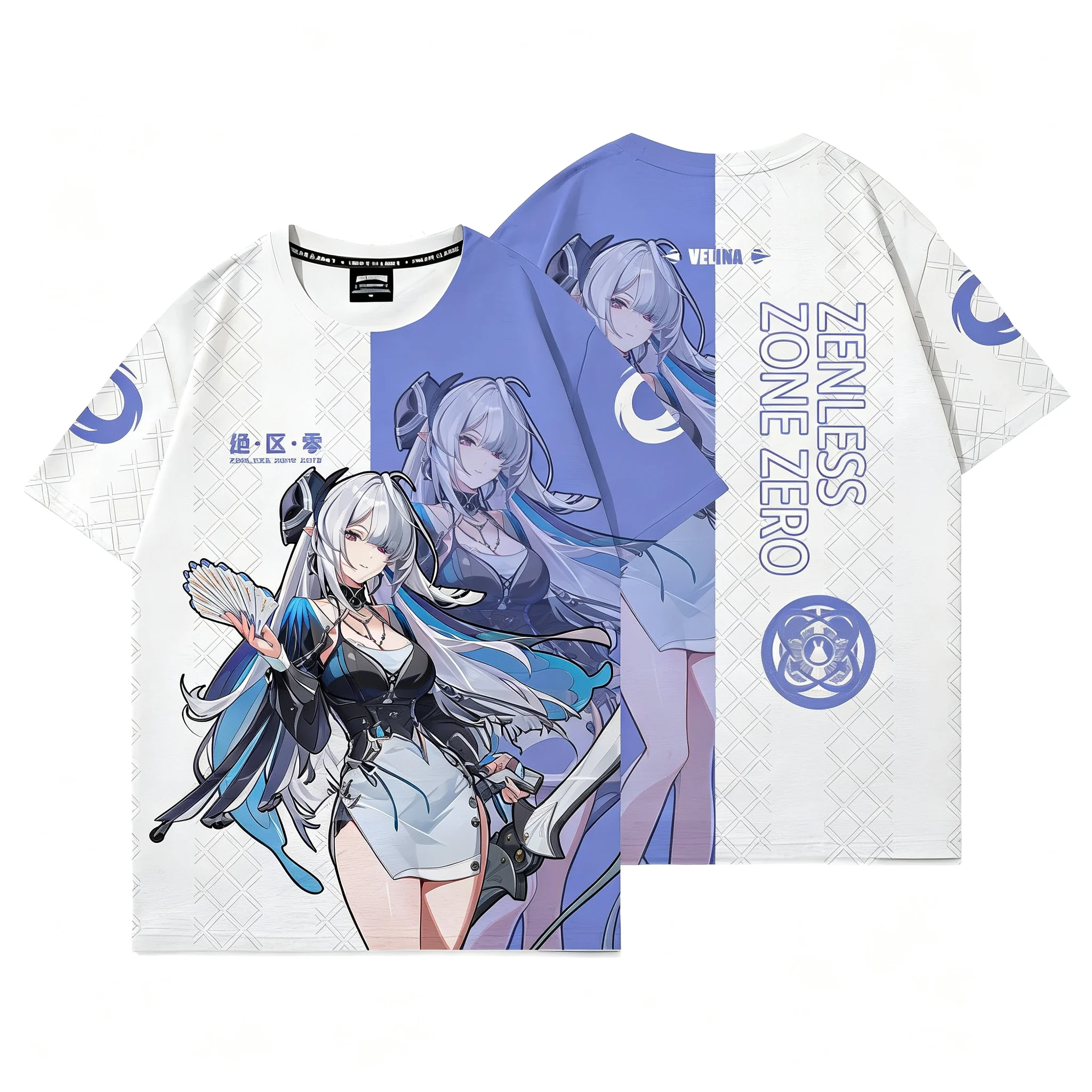 2026 New District Zero Summer Verena Printed Short Sleeve Cos T Shirt Anime Clothes