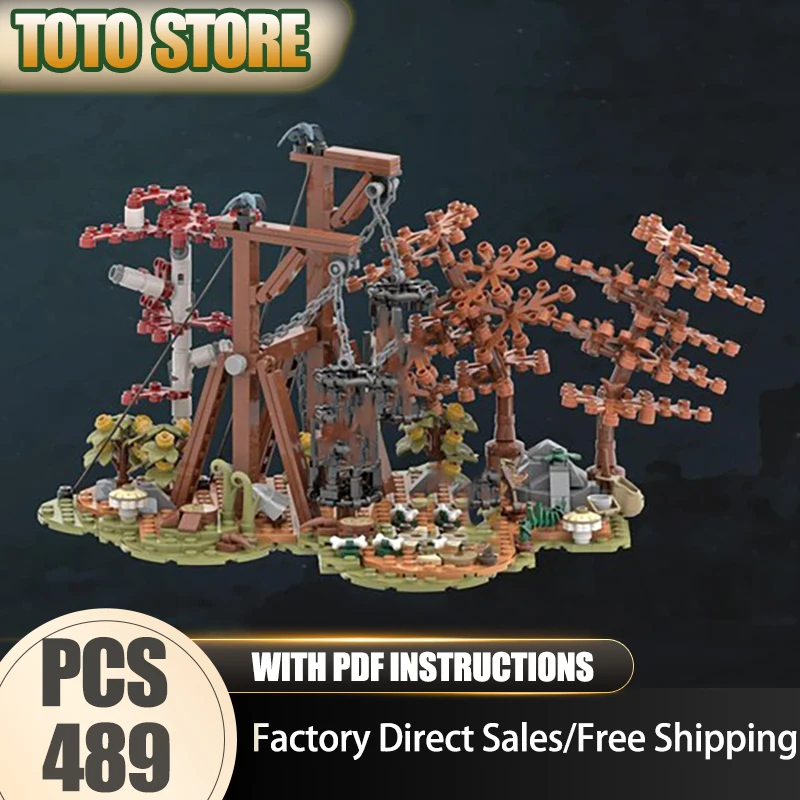 

Средневековая модель замка Moc Building Block WILLOW Crossroad Модель здания Технология Кирпич DIY Сборка Модульная игрушка для заключения