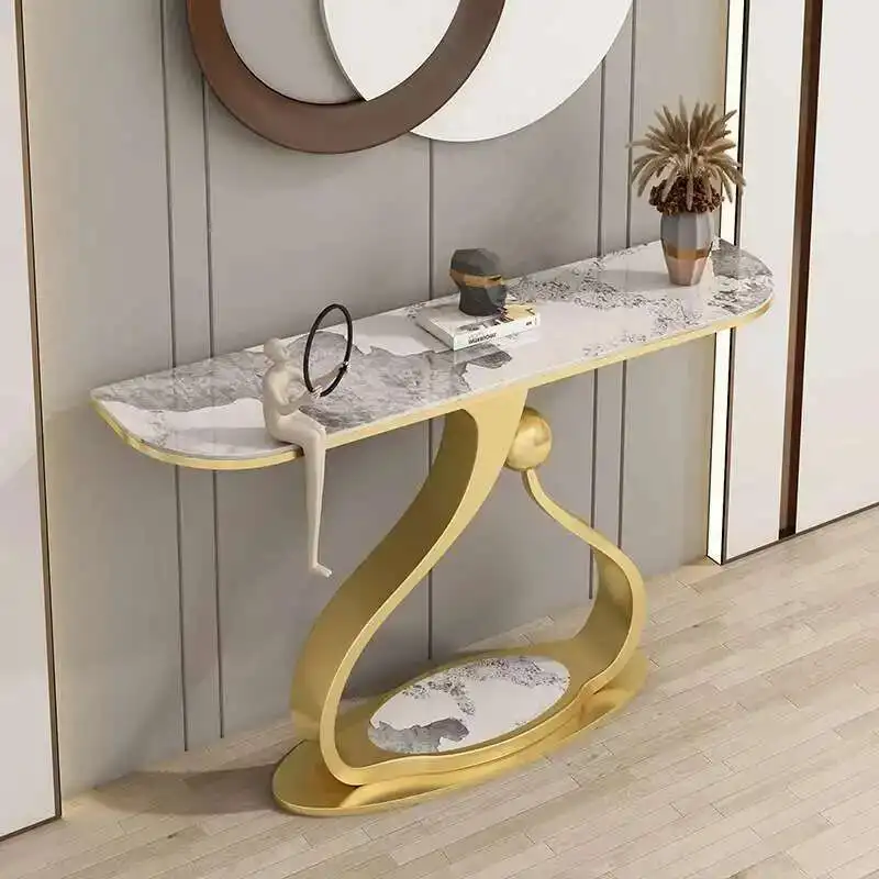 

Stone Living Room Console Tables Vintage Hall Lobby Entrance Console Tables Modern Hallway Console Ingresso Moderno Furniture
