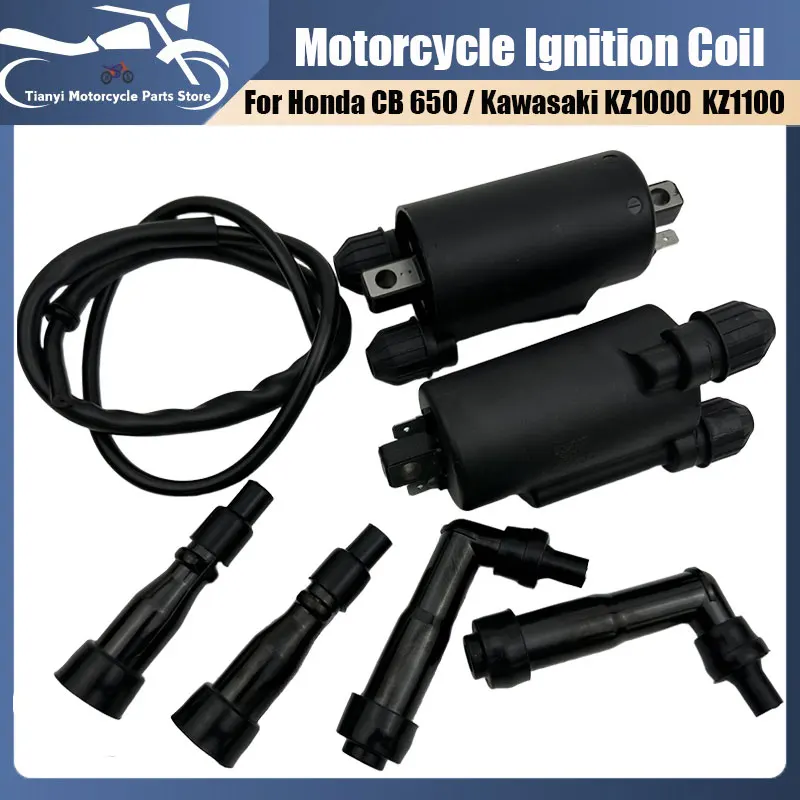 

1PC Motorcycle Ignition Coils Caps Wire Kit For Honda CB650 GL1100 GL1200 For Kawasaki KZ1000 KZ1100 30500-422-003 Replacement