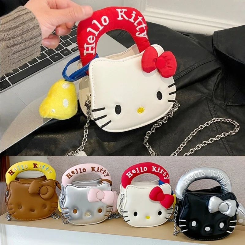 

New Hello Kitty Kawaii Anime Peripheral Cartoon Handbag Capacity Student Girly Heart Super Cute Gifts Festival