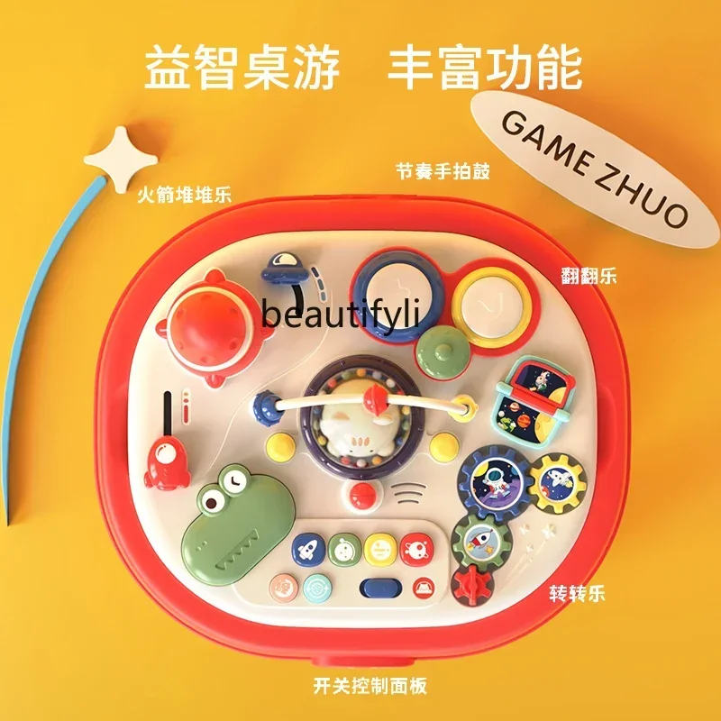 Tavolo da gioco per bambini puzzle multifunzionale, giocattoli per bambini, tavolo da costruzione per l'apprendimento della prima educazione