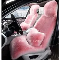 Warm Plush Car Seat Covers Universal Long Wool Fur Car Front Seat Protect Cushion Mat For Auto Accessories Car Seat Protector