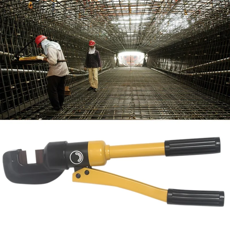 

4-22mm Rebar Cutter Rebar Cutting Tool 13Ton/28660 lbs C-Shaped Head for Easy Mold Change and Steel