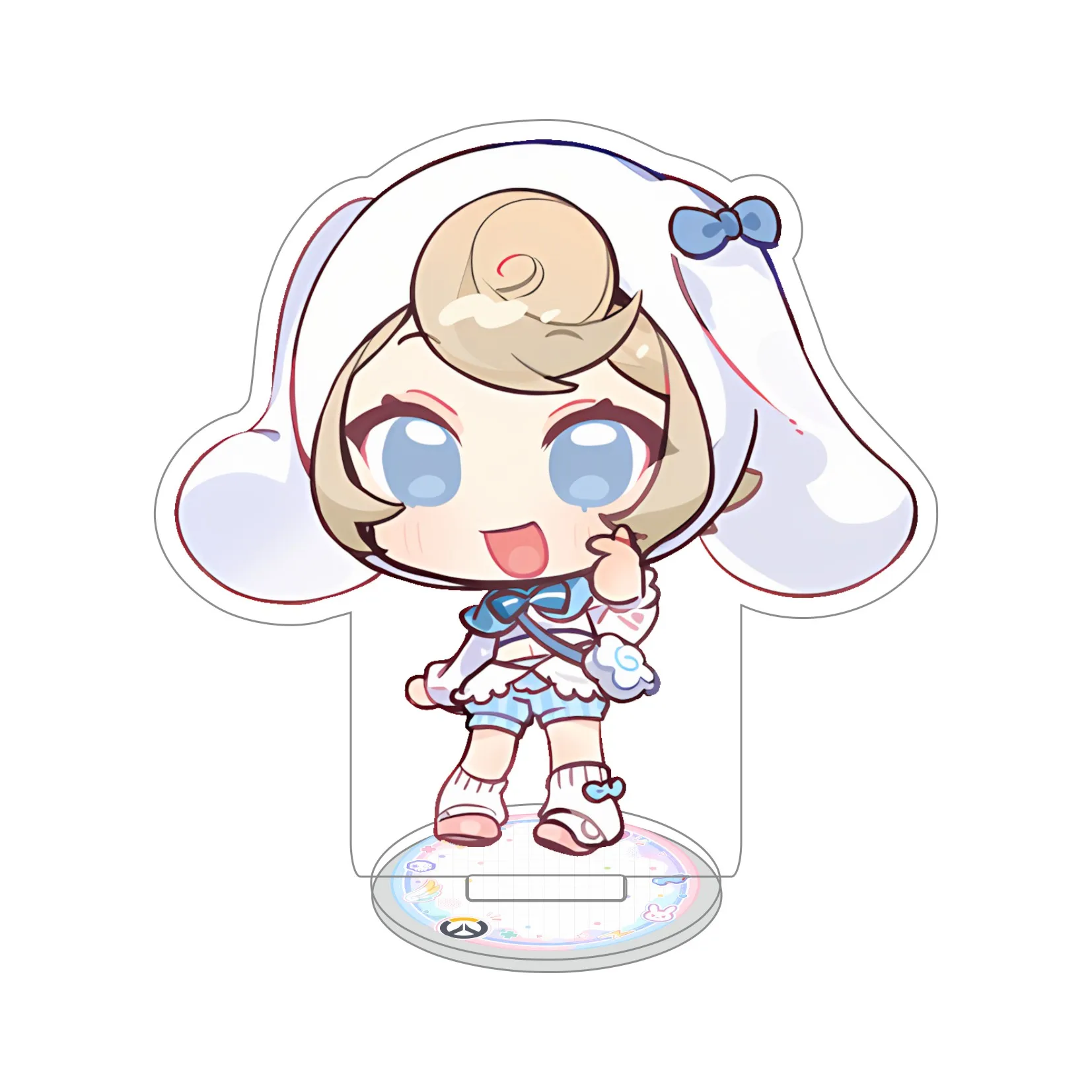 10cm Overwatch Acrylic Stand Q Chibi Keychain Desk Decor D.Va Mercy Kiriko Juno Kuromi  Widowmaker Lucio Game Figure Fan Gift view 5
