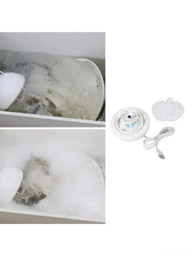 D0AB Plastic USB Dishwasher Blue Mini Portable Ultrasonic Dishwashing Machine