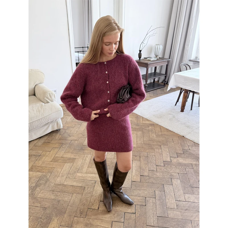 Solid Turtleneck Knit Short Pullover Women Chic Scarf Collar Full Sleeves Loose Warm Sweater 2026 Lady Daily Street Pullovers