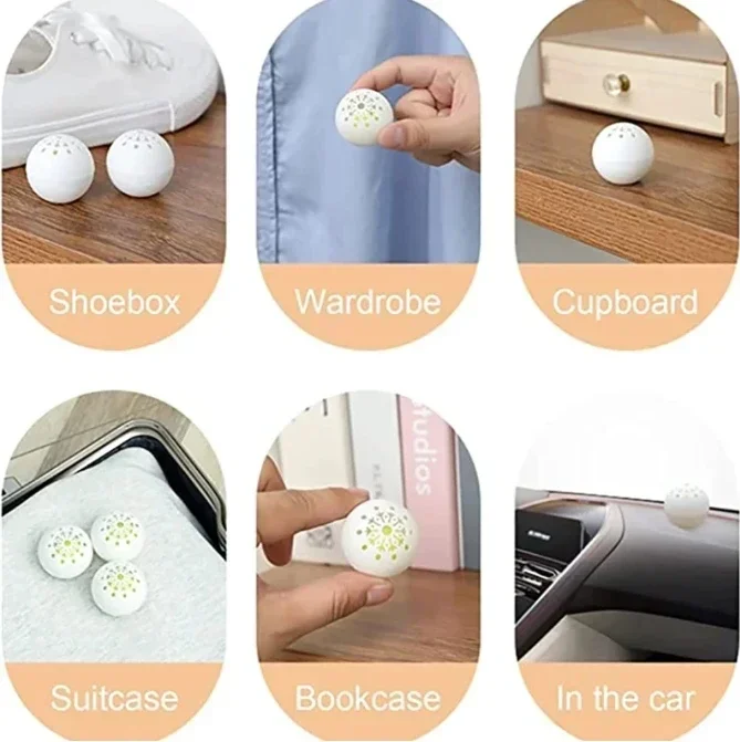 36/1PCS Deodorizer Freshener Balls For Shoes Multifunction Jasmine Scent Fresheners Footwear Shoe Closet Toilet Deodorization