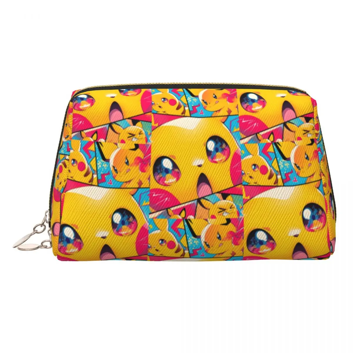 

Custom P-Pikachues Comic Makeup Bag Women Travel Cosmetic Organizer Fashion Cartoon Storage Toiletry Bags