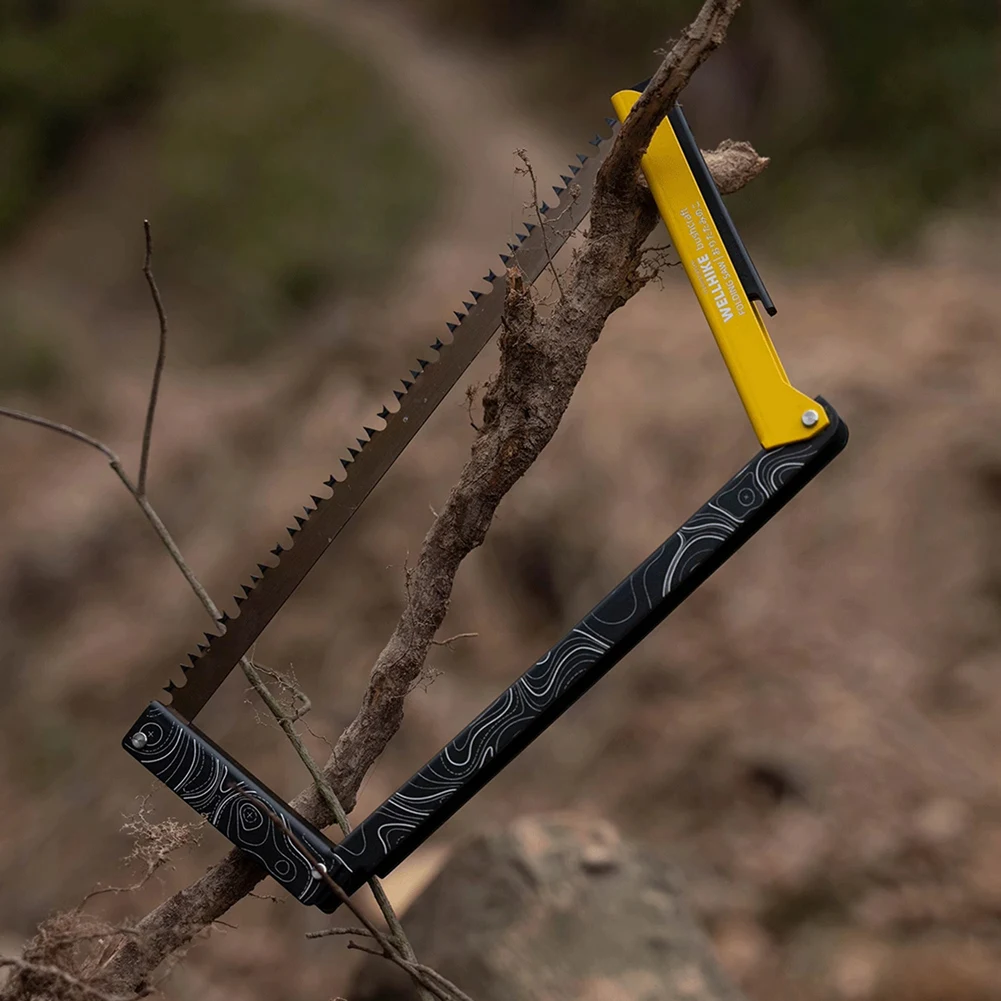 Sierra plegable de aleación de aluminio, sierra manual multifuncional para acampar, sierra manual plegable, herramientas de supervivencia para senderismo al aire libre